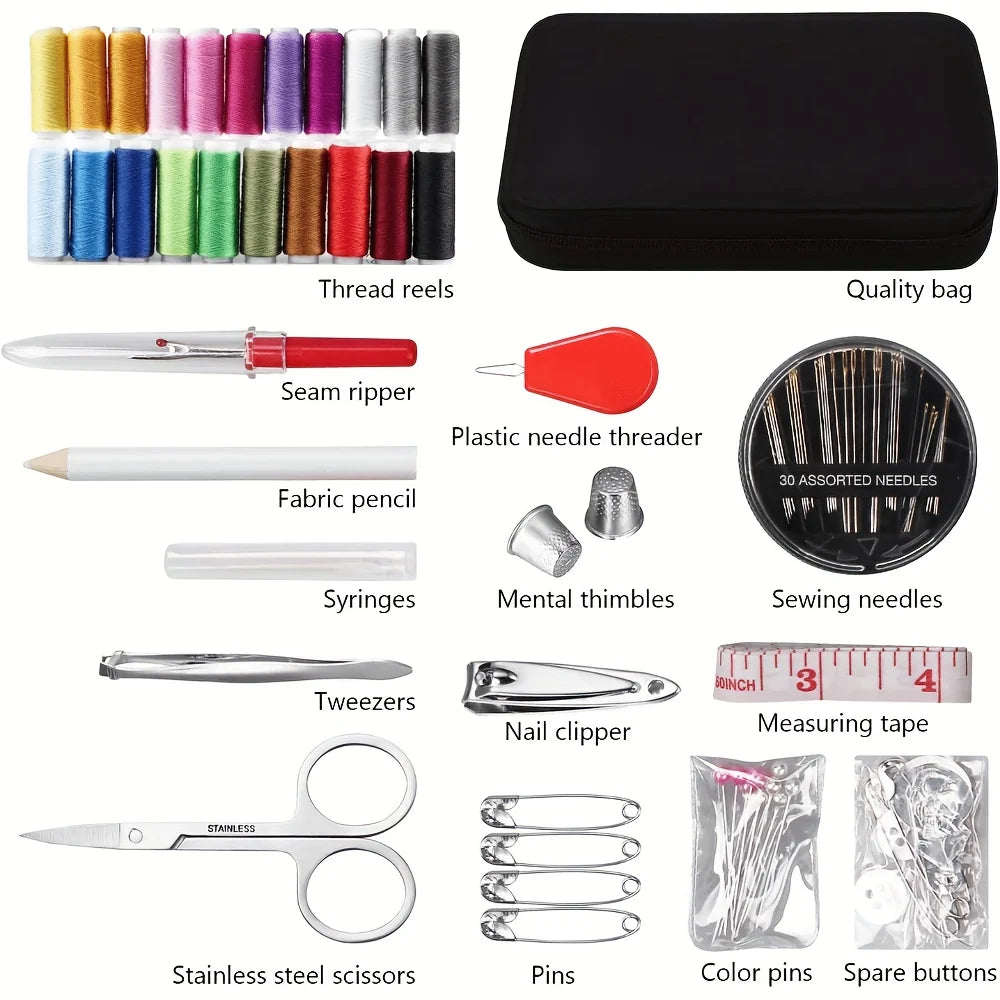 Sewing Kit with Case, 130 pcs