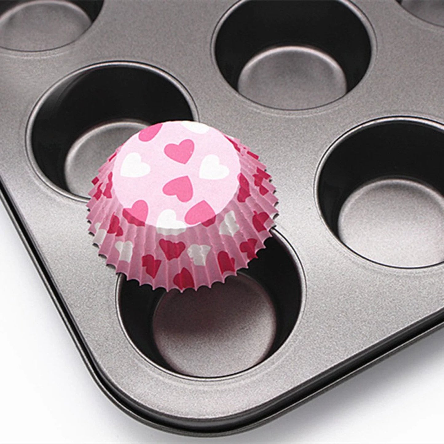 12 Cup Steel Cupcake Baking Pan