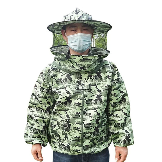 2024 Foldable Beekeeping Suit Jacket Veil Set