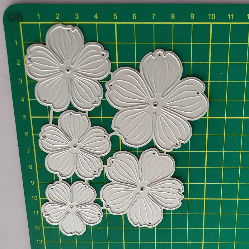 5Pcs Christmas Flowers Metal Cutting Dies